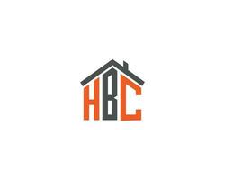 eerste brief hbc huis huis logo ontwerp. vector illustratie van hbc brief huis gevormd. modern vlak ontwerp icoon sjabloon.