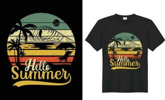 zomer t overhemd ontwerp, zomer paradijs, surfen paradijs, pauze de golven, zee strand, Californië strand t overhemd ontwerp. vrij vector