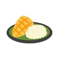 mango kleverig rijst- Aziatisch voedsel vector