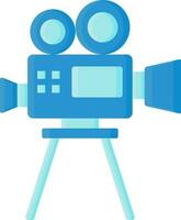 video camera icoon in blauw kleur. vector