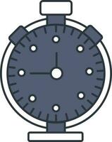 stopwatch icoon in blauw en wit kleur. vector