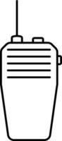 lineair stijl walkie talkie icoon. vector