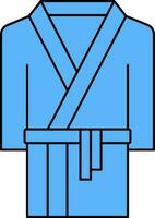 illustratie van badjas icoon in blauw kleur. vector