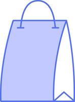 dragen zak icoon in blauw en wit kleur. vector