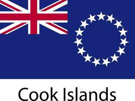 nationaal vlag icoon koken eiland vector