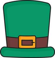 vlak illustratie van elf van Ierse folklore hoed icoon. vector