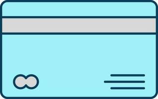 vlak stijl betaling kaart turkoois en grijs icoon. vector