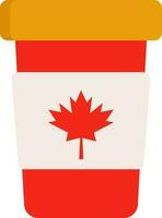 Canadees drinken kop icoon in vlak stijl. vector