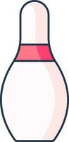 bowling pin icoon in roze kleur. vector