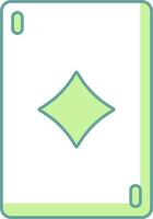 spelen kaarten icoon in groen en wit kleur. vector