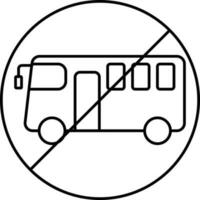 lineair stijl Nee bus icoon of symbool. vector