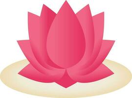 mooi roze lotus bloem icoon in vlak stijl. vector