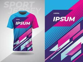 blauw roze abstract sport- Jersey Amerikaans voetbal voetbal racing gaming motorcross wielersport rennen vector