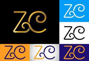 eerste brief z c logo ontwerp vector. grafisch alfabet symbool voor zakelijke bedrijf identiteit vector