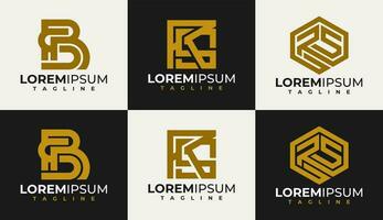 minimalistische lijn brief rs sr logo ontwerp. modern eerste r s rs logo branding. vector