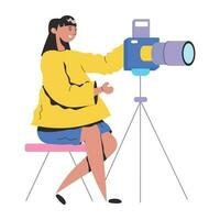 modieus professioneel fotograaf vector