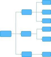 hiërarchie diagram en organisatie tabel infographic illustratie. grafisch flowchart en workflow structuur. vector