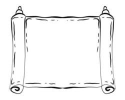 illustratie van klassiek tekst doos sjabloon in zwart lijn kleur vector