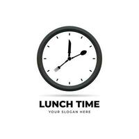 lunch tijd logo ontwerp vector sjabloon