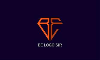 monogram logo ontwerp sjabloon. eerste brieven b en e met diamant vorm geven aan, geschikt voor bedrijf logo's, ondernemingen, producten, merken, enz. modern worden logo ontwerp vector
