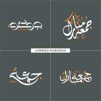 jummah mubarak schoonschrift vertaling gezegend vrijdag reeks vector
