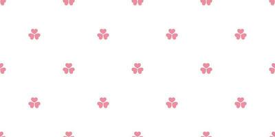 hart naadloos patroon Valentijn vector geïsoleerd roze Klaver bloem herhaling behang tegel achtergrond