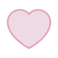 hart vector icoon logo Valentijn polka punt symbool tekenfilm illustratie
