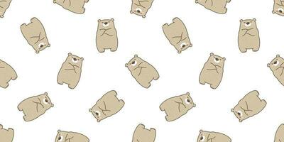 beer naadloos patroon polair beer vector tekenfilm illustratie tegel achtergrond behang sjaal geïsoleerd