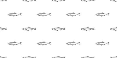 vis naadloos patroon vector Zalm haai vin walvis dolfijn oceaan Golf achtergrond herhaling behang
