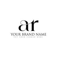 ar luxe brief logo ontwerp met creatief modern modieus vrij vector