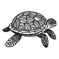 schildpad clip art vector illustratie, schildpad vector lijn kunst silhouet.