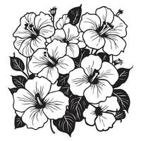 hibiscus roos bloem vector illustratie, bloem vector illustratie.
