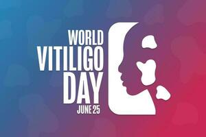 wereld vitiligo dag. juni 25. vakantie concept. sjabloon voor achtergrond, banier, kaart, poster met tekst inscriptie. vector eps10 illustratie.