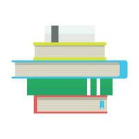 stack van boeken vlak ontwerp. bibliotheek en lezing boek, vector illustratie