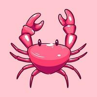 hand- getrokken schattig krab ontwerp vector