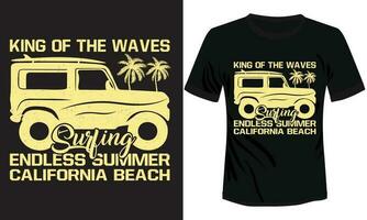 surfing eindeloos zomer t-shirt ontwerp vector illustratie