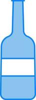 geïsoleerd alcohol fles icoon in blauw en wit kleur. vector