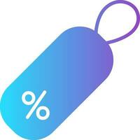 percentage label icoon in blauw en Purper kleur. vector