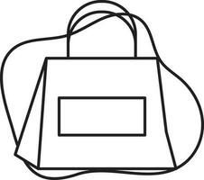 dragen zak of handtas icoon Aan wit achtergrond. vector