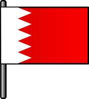 Bahrein vlag icoon in vlak stijl. vector