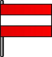 Oostenrijk vlag icoon in vlak stijl. vector