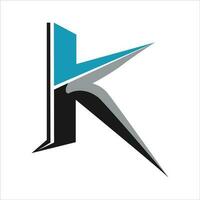 k brief logo ontwerp en vector