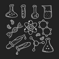 hand- getrokken chemie en wetenschap icoon vector