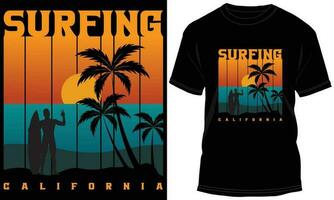 surfing t-shirt ontwerp vector