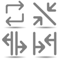 pijl vector pictogrammenset in eenvoudige stijl