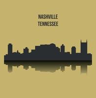 Nashville Tennessee stadssilhouet vector