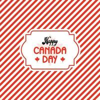 gelukkig Canada dag met rood gestreept patroon vector