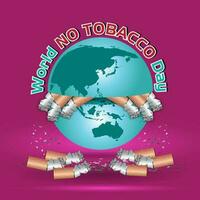 wereld Nee tabak dag vector concept hou op roken
