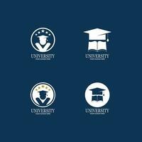 universiteitsacademie school en cursus logo ontwerpsjabloon vector