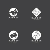 konijn logo vector kunst sjabloon illustratie